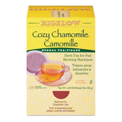 Picture of Bigelow Cozy Chamomile Herbal Tea Single-Serve Pods, 1.9 Oz, Box Of 18