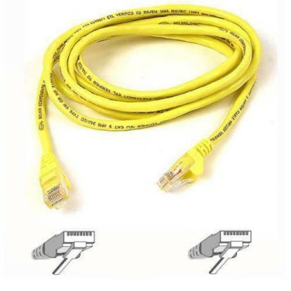 Picture of Belkin Cat5e Patch Cable - RJ-45 Male Network - RJ-45 Male Network - 3ft - Yellow