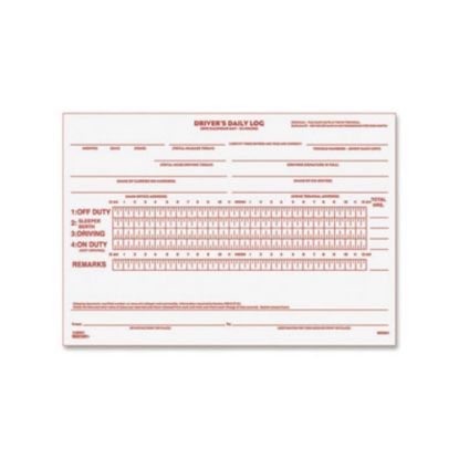 Picture of Rediform Drivers Daily Log Book - 31 Sheet(s) - Stapled - 2 Part - Carbon Copy - 7 7/8in x 5 1/2in Sheet Size - White - White Sheet(s) - Recycled - 1 Each