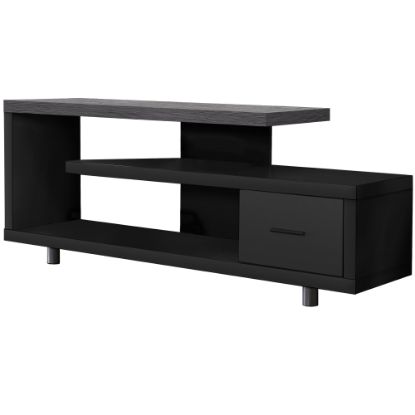 Picture of Monarch Specialties Leo TV Stand, 24inH x 60inW x 15-3/4inD, Black