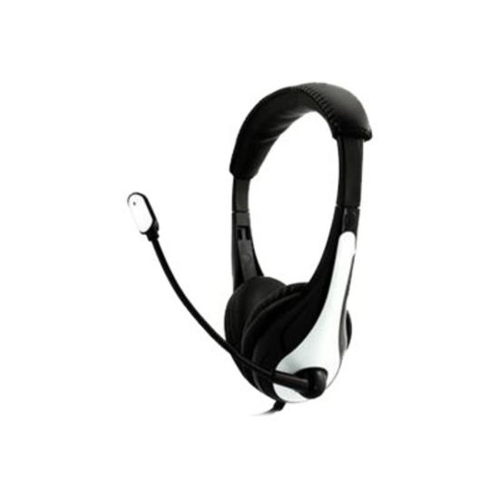 Picture of Ergoguys - Headset - on-ear - wired - 3.5 mm jack - black, white