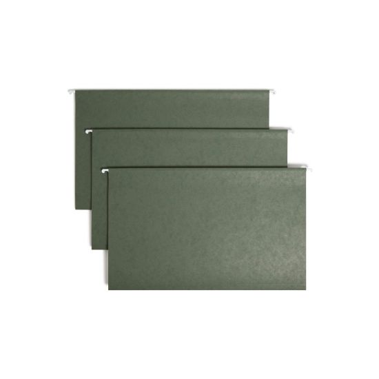 Picture of Smead TUFF Hanging File Folders With Easy Slide Tabs, Legal Size, Standard Green, Box Of 20