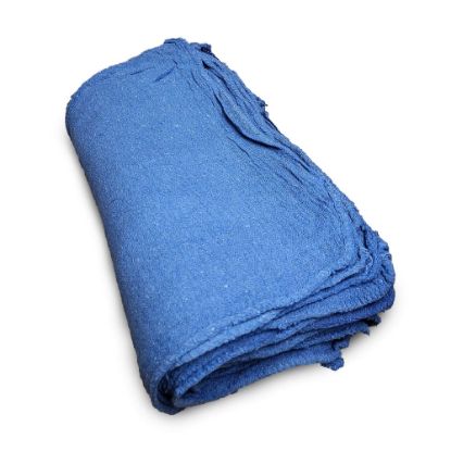 Picture of Pro-Clean Basics Industrial-Grade Shop Towels, 10in x 12in, Blue, Pack Of 100 Towels