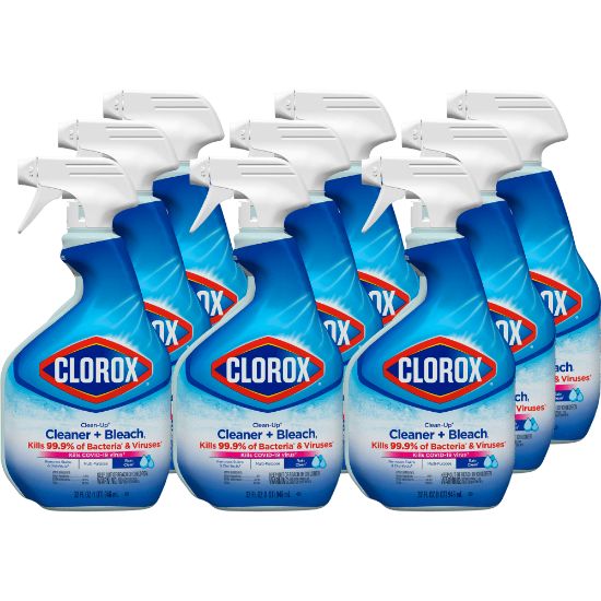 Picture of Clorox Clean-Up All Purpose Cleaner with Bleach, Spray Bottle, Rain Clean, 32 Fluid Ounces, Pack of 9 (30197)