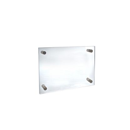 Picture of Azar Displays Graphic-Size Acrylic Vertical/Horizontal Standoff Sign Holder, 8 1/2in x 5 1/2in, Clear