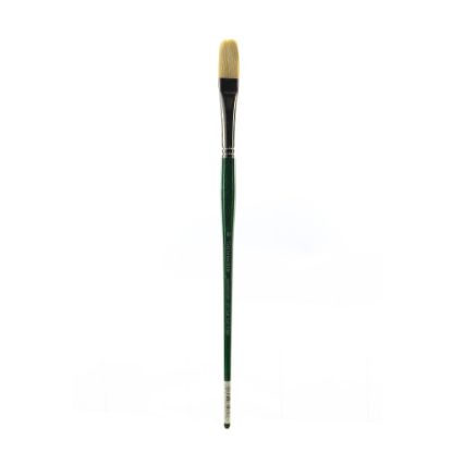 Picture of Grumbacher Gainsborough Oil And Acrylic Paint Brush, Size 10, Flat Bristle, Hog Hair, Black