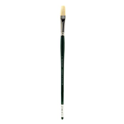 Picture of Grumbacher Gainsborough Oil And Acrylic Paint Brush, Size 8, Flat Bristle, Hog Hair, Black