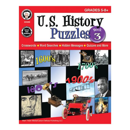 Picture of Mark Twain Media U.S. History Puzzles, Book 3, Grades 5-8