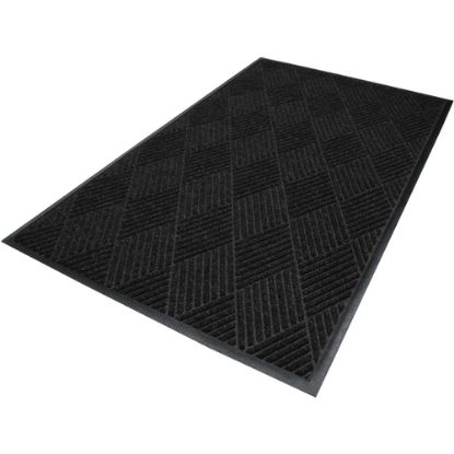 Picture of M+A Matting Waterhog Max Diamond Classic Floor Mat, 3ftH x 10ftW, Black Smoke