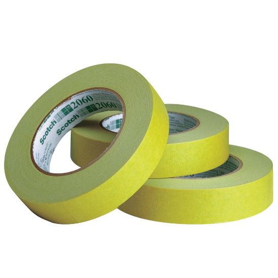 Picture of 3M 2060 Masking Tape, 3in Core, 1in x 180ft, Green, Pack Of 12