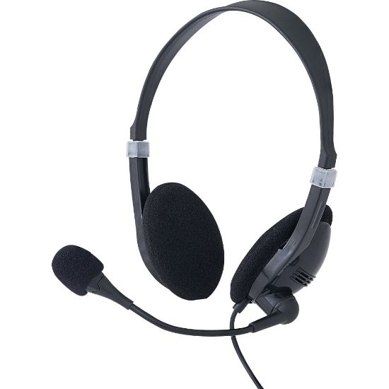 Picture of Verbatim Stereo Headset with Microphone and In-Line Remote - Stereo - USB Type A - Wired - 32 Ohm - 20 Hz - 20 kHz - Over-the-head - Binaural - Circumaural - 6.56 ft Cable - Omni-directional Microphone