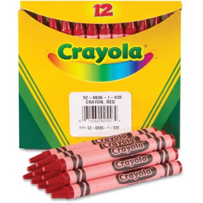 Picture of Crayola Bulk Crayons, Red, Box Of 12