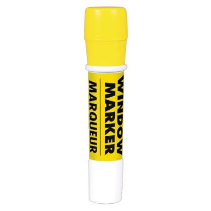 Picture of Amscan Window Markers, Broad Point, Yellow Barrel, Yellow Ink, Pack Of 4 Markers