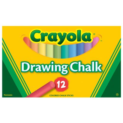 Picture of Crayola Drawing Chalk, Assorted Colors, Box Of 12