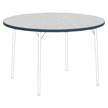 Picture of Lorell Classroom Round Activity Table Top, 48inW, Gray Nebula/Navy