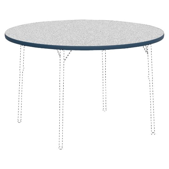 Picture of Lorell Classroom Round Activity Table Top, 48inW, Gray Nebula/Navy