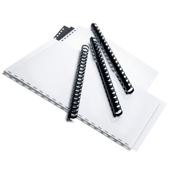 Picture of Office Depot Brand 5/8in Binding Combs, 125-Sheet Capacity, Black, Pack Of 25