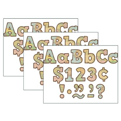 Picture of Teacher Created Resources 4in Letters, Travel The Map, 230 Pieces Per Pack, Set Of 3 Packs