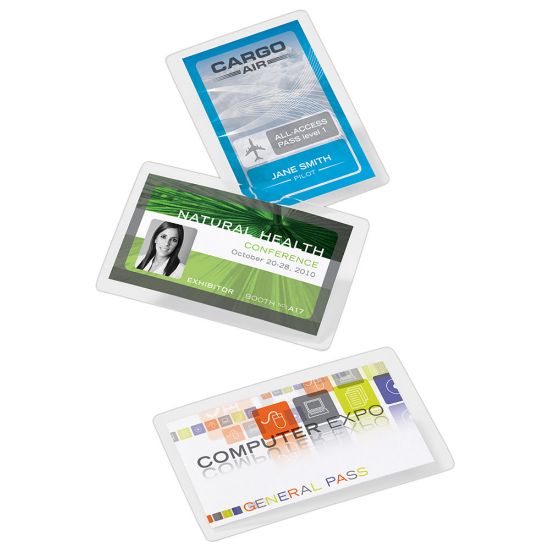 Picture of Office Depot Brand Laminating Pouches, ID Badge, 5 Mil, 2.5in x 3.75in, Pack Of 25