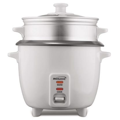 Picture of Brentwood 8-Cup Rice Cooker, 8-1/2in x 8-1/2in, White