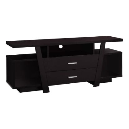 Picture of Monarch Specialties Madison TV Stand, 23-3/4inH x 60inW x 15-1/2inD, Cappuccino