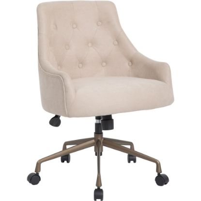 Picture of Boss Office Products Ergonomic Fabric High-Back Task Chair, Beige/Rustic Bronze