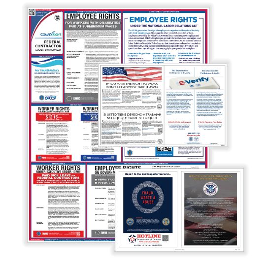 Picture of ComplyRight Federal Contractor General Industry Labor Law Poster Set, English