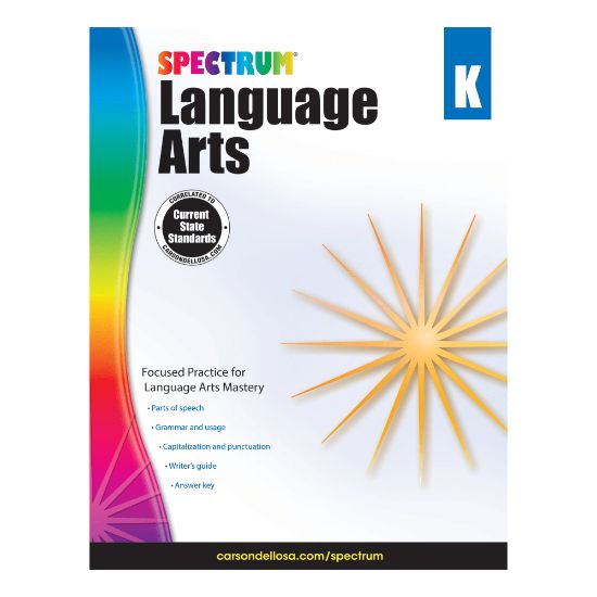 Picture of Carson-Dellosa Spectrum Language Arts Workbook, Kindergarten