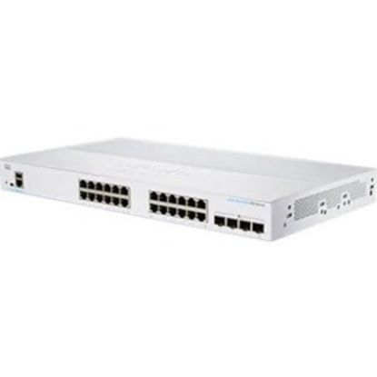 Picture of Cisco 350 CBS350-24T-4X Ethernet Switch - 24 Ports - Manageable - 2 Layer Supported - Modular - 27.25 W Power Consumption - Optical Fiber, Twisted Pair - Rack-mountable - Lifetime Limited Warranty