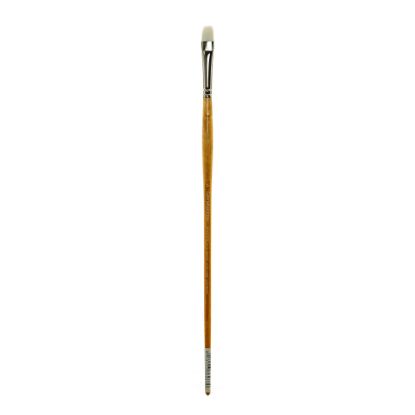 Picture of Grumbacher Bristlette Paint Brush, Size 5, Bright Bristle, Synthetic, Brown