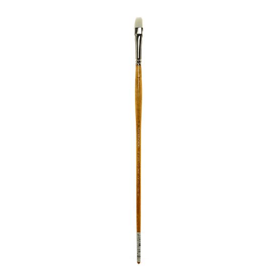 Picture of Grumbacher Bristlette Paint Brush, Size 5, Bright Bristle, Synthetic, Brown