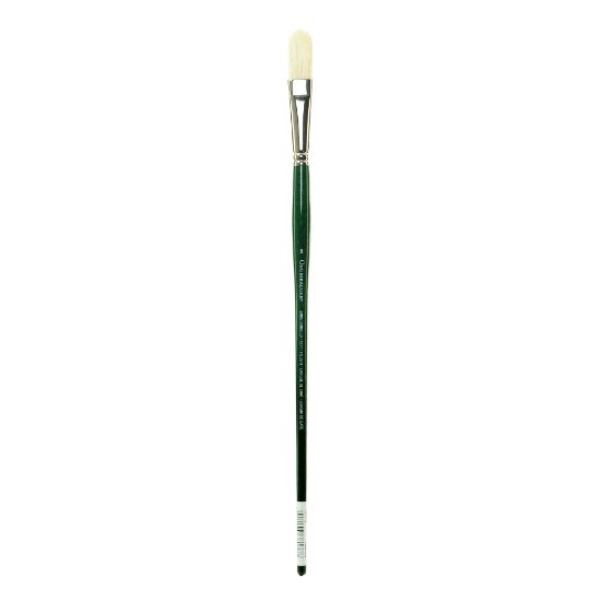 Picture of Grumbacher Gainsborough Oil And Acrylic Paint Brush, Size 8, Filbert Bristle, Hog Hair, Green