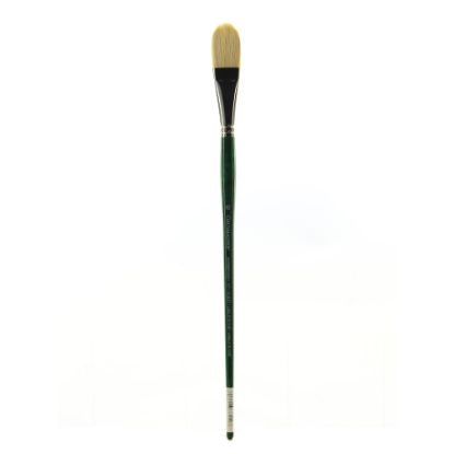 Picture of Grumbacher Gainsborough Oil And Acrylic Paint Brush, Size 10, Filbert Bristle, Hog Hair, Green