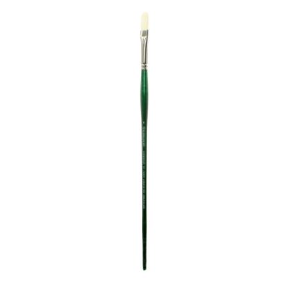 Picture of Grumbacher Gainsborough Oil And Acrylic Paint Brush, Size 6, Filbert Bristle, Hog Hair, Green