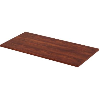 Picture of Lorell Quadro Sit-To-Stand Laminate Table Top, 48inW x 24inD, Cherry