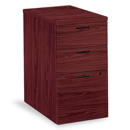 Picture of HON 10500 Full-Height 22-3/4inD Vertical 3-Drawer Mobile Pedestal Cabinet, Mahogany