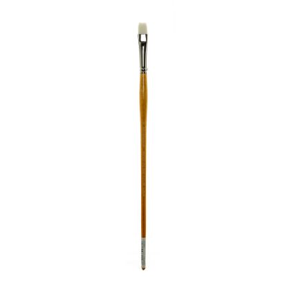 Picture of Grumbacher Bristlette Paint Brush, Size 6, Bright Bristle, Synthetic, Brown