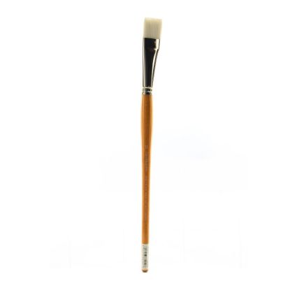 Picture of Grumbacher Bristlette Paint Brush, Size 12, Bright Bristle, Synthetic, Brown