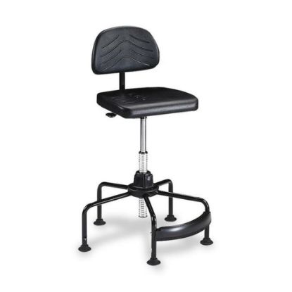 Picture of Safco Task Master Economy Industrial Chair With Footrest, Black/Chrome