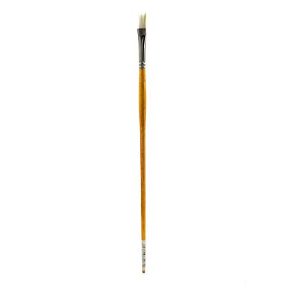 Picture of Grumbacher Bristlette Paint Brush, Size 5, Flat Bristle, Synthetic, Brown