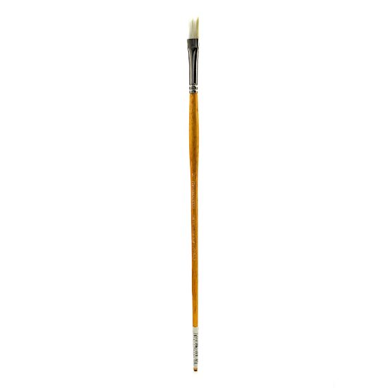 Picture of Grumbacher Bristlette Paint Brush, Size 5, Flat Bristle, Synthetic, Brown