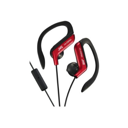 Picture of JVC In-Ear Sports Headphones With Microphone And Remote, Red, JVCHAEBR80R