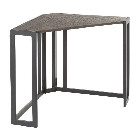 Picture of LumiSource Roman 46inW Corner Desk, Black/Espresso