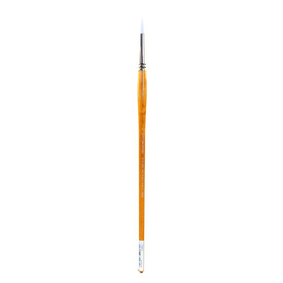 Picture of Grumbacher Bristlette Paint Brush, Size 6, Round Bristle, Synthetic, Brown