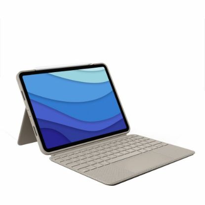 Picture of Logitech Combo Touch Keyboard/Cover Case for 11in Apple iPad Pro (3rd Gen), Sand