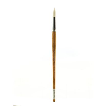 Picture of Grumbacher Bristlette Paint Brush, Size 10, Round Bristle, Synthetic, Brown