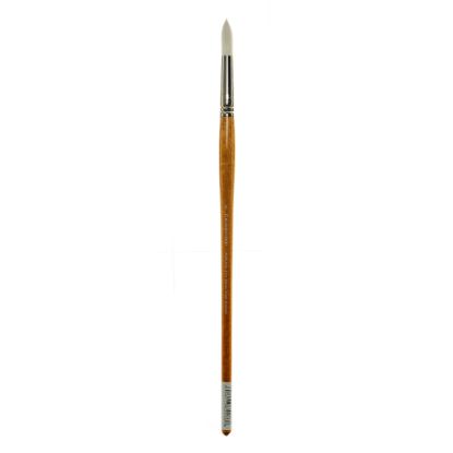 Picture of Grumbacher Bristlette Paint Brush, Size 8, Round Bristle, Synthetic, Brown