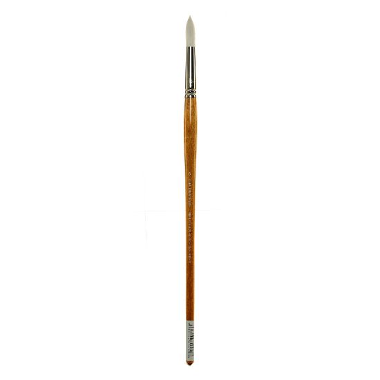 Picture of Grumbacher Bristlette Paint Brush, Size 8, Round Bristle, Synthetic, Brown