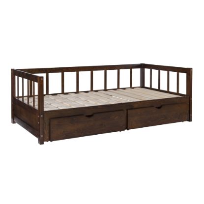 Picture of Powell Spencer Day Bed Frame, 26-1/4inH x 77-3/4inW x 43-1/2inD, Espresso