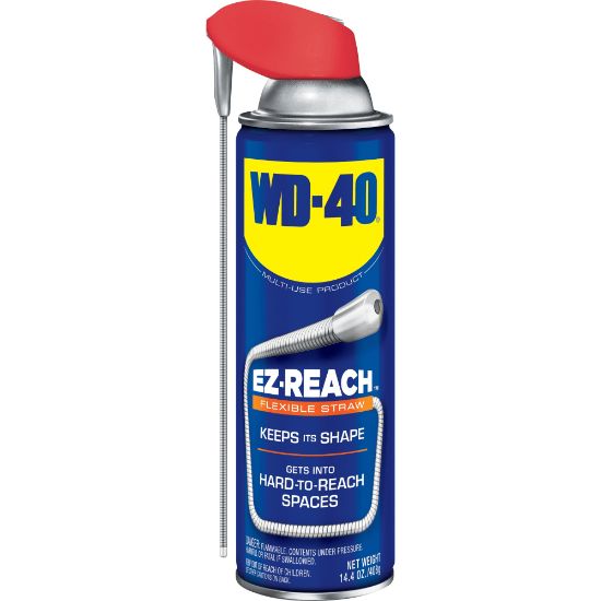 Picture of WD-40 EZ Reach Flexible Straw Lubricant - 14.4 fl oz (0.5 quart) - 1 Each - Corrosion Resistant, CFC-free, Mercury-free, Lead-free, Cadmium-free, HCFC-free - Blue